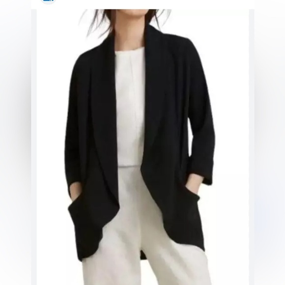 Aritzia Wilfred Chevalier Jacket blazer Black 6 Open Front - Picture 2 of 12